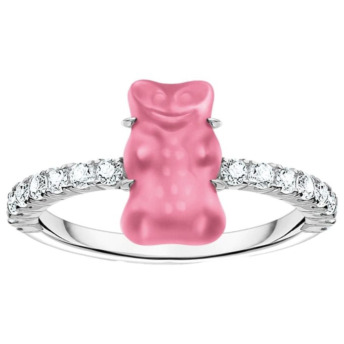 Thomas Sabo - TR2459-052-9-60 - Ring - 925 zilver - Dames - Goldbär roze - Ringmaat 60