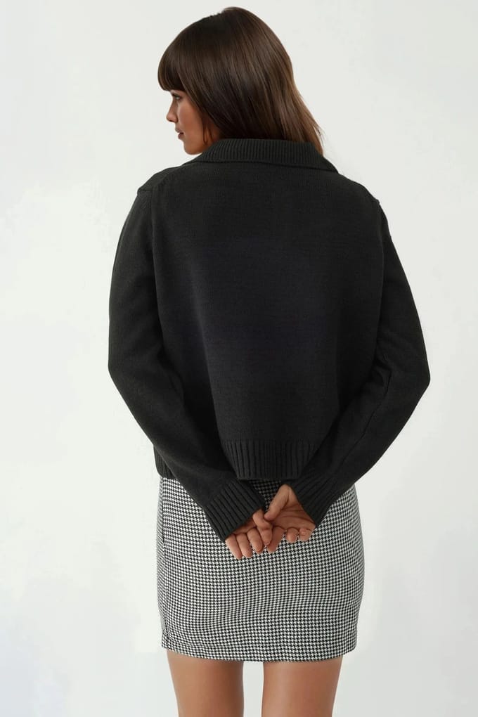 Knopkraag Relaxed Fit Trui