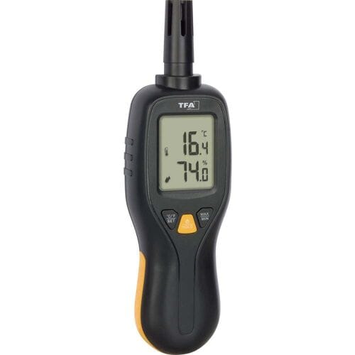 TFA Dostmann Digitales Profi-Thermo-Hygrometer 31.1066.01 Thermo- en hygrometer Zwart, Geel