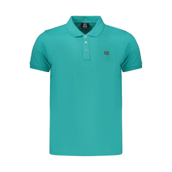Noorwegen 1963 Groene Katoenen Heren Poloshirt