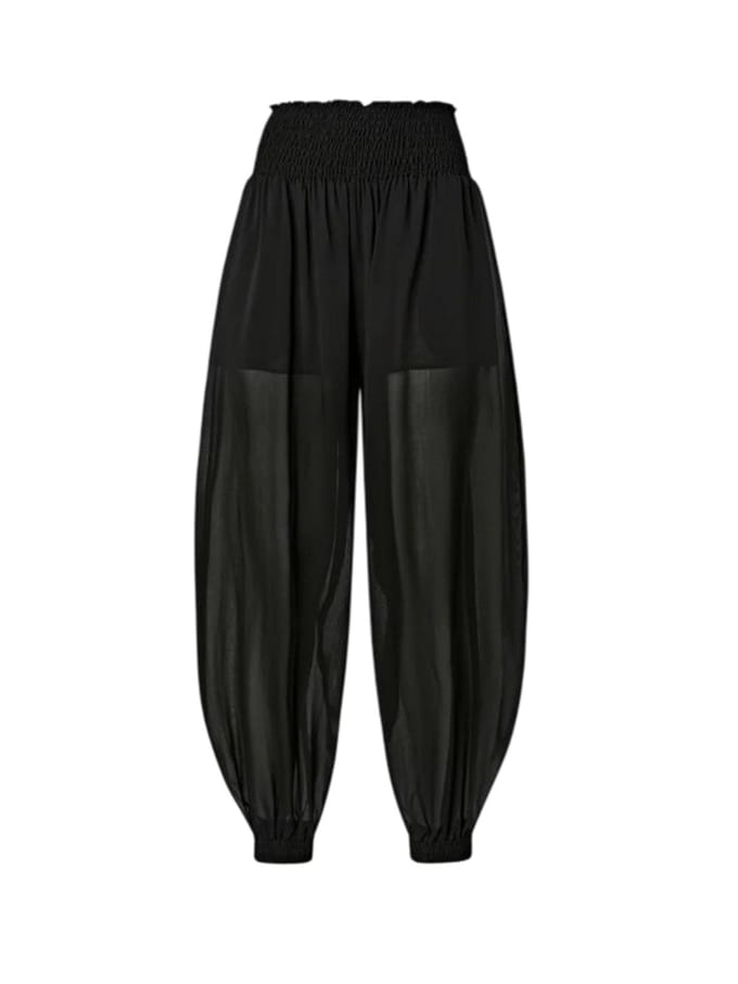 Vrouwenbroek Pinko - bore viscose voile broek - zwart