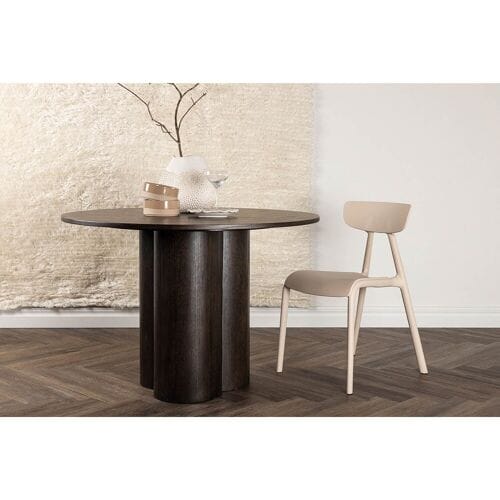 ebuy24 Olivia eetkamertafel Ø110cm bruin.