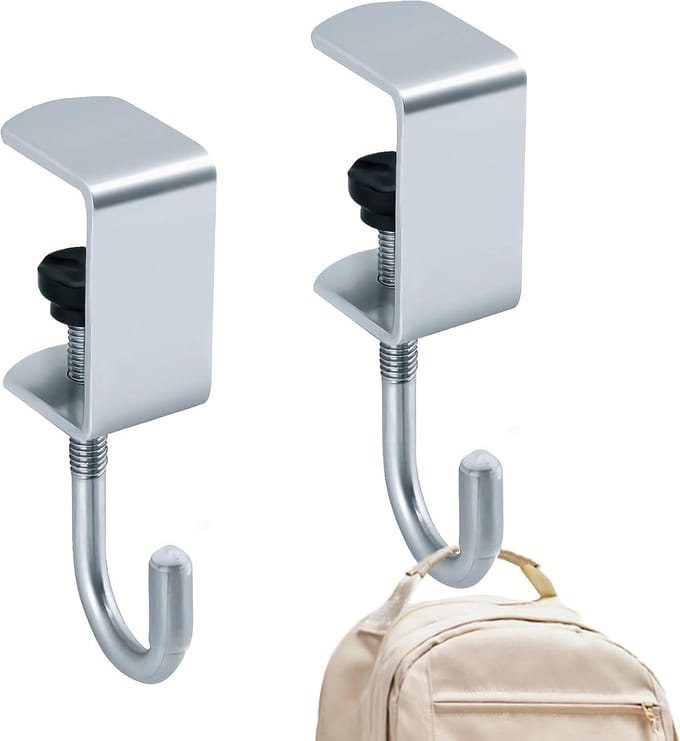 2 Pcs Table Bag Holders - Handbags Holder for Table - Table Hooks - Bag Holder - Pocket Stand - Side Table Attachment Ungshaken - voor Office, Study en Bedroom Tables