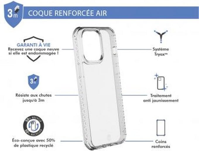 Force Case, Hoesje geschikt voor iPhone 13 Pro Max - AIR Versterkt, Transparant