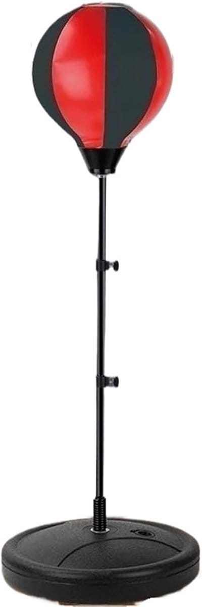 Snelle Boksbal - Reactie Bal - Reflex Training - Robuuste Constructie - 1.4 Meter - Zwart