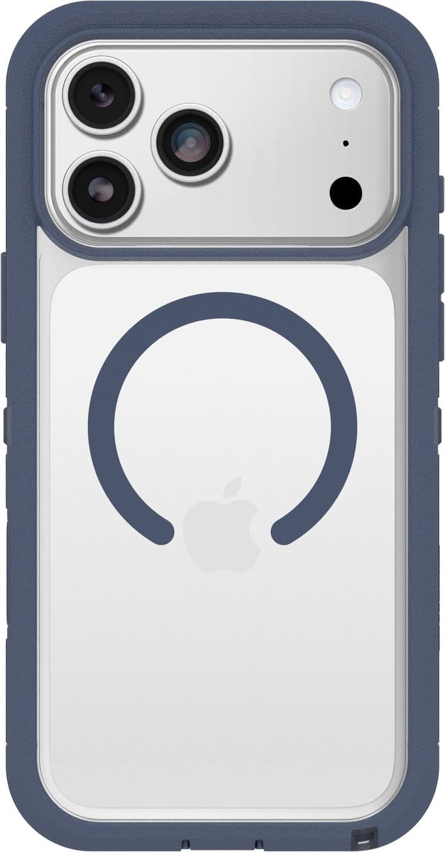 Otterbox Defender Pro XT - Geschikt voor iPhone 17 Pro Max hoesje - Magsafe Backcover - Blauw/Transparant