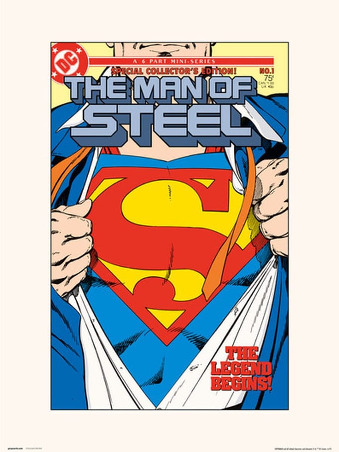 Marvel Superman Man of Steel - Art Print 30x40 cm