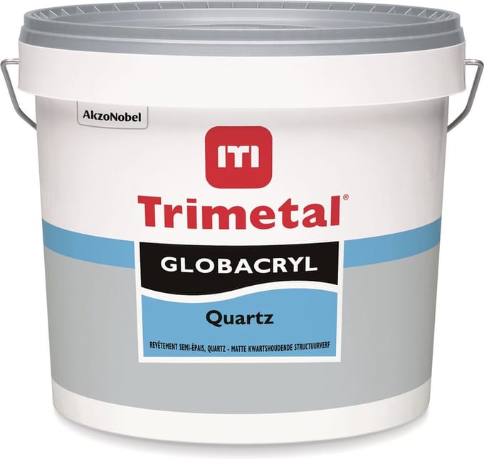 Trimetal Globacryl Quartz - 10 l - 4-6 m²/l - Wit - Afwerkingslaag