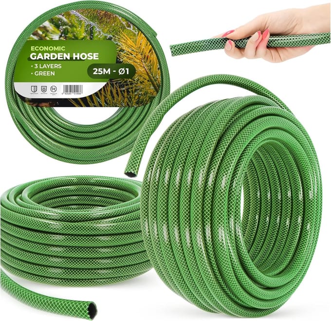Tuinslang - Water slang - Tuin besproeien - 3 laags constructie - 25 meter - Groen