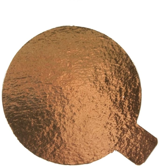 Taartkarton Goud/Zwart met lip Ø6cm 25st.