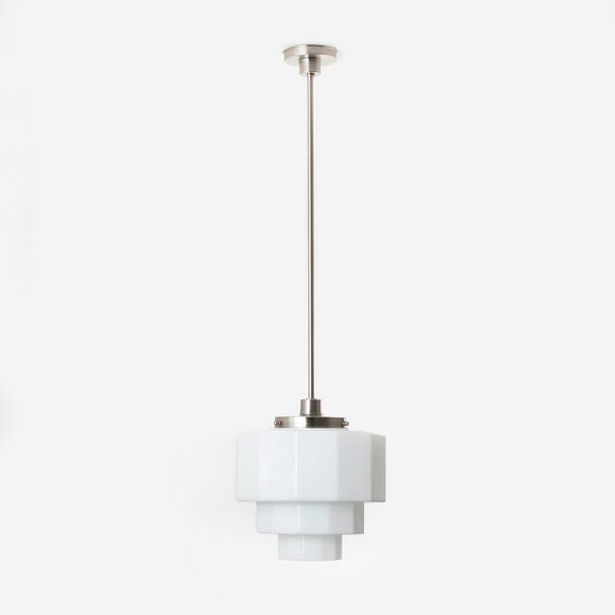 Hanglamp Dodecagon 20's Matnikkel - Art Deco Trade