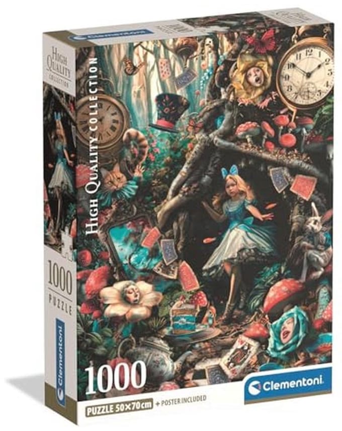 Clementoni -39935-Puzzle 1000 High Quality Collection Another day in Wonderland Compact box