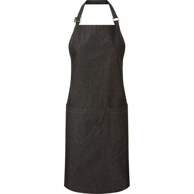 Premier Volledig biologisch katoenen schort (Zwarte denim)