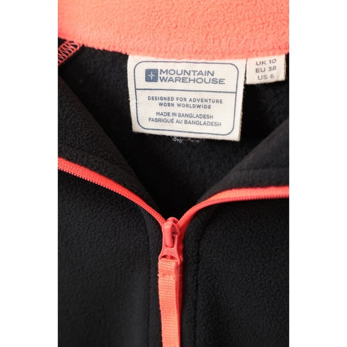 Mountain Warehouse Dames/Dames Montana Half Zip Fleece Top (Jet Zwart)