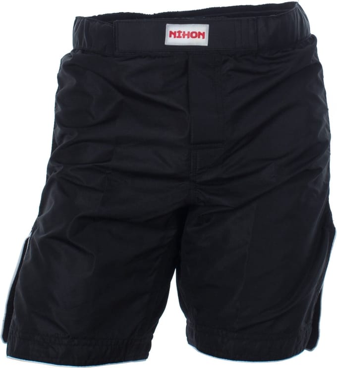 Nihon Kickboks/MMA Shorts | Zwart met Witte rand (Maat: XXL)