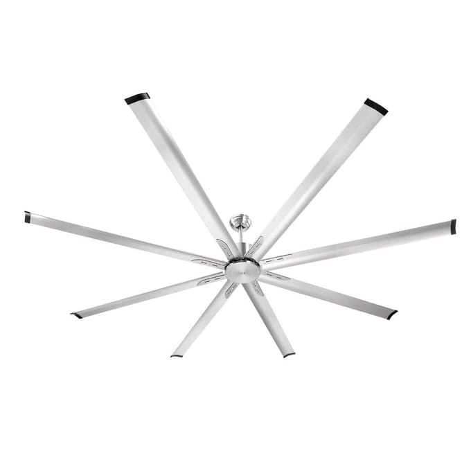 244 cm Aluminium Plafondventilator Zonder Licht Afstandsbediening Geborsteld Nikkel