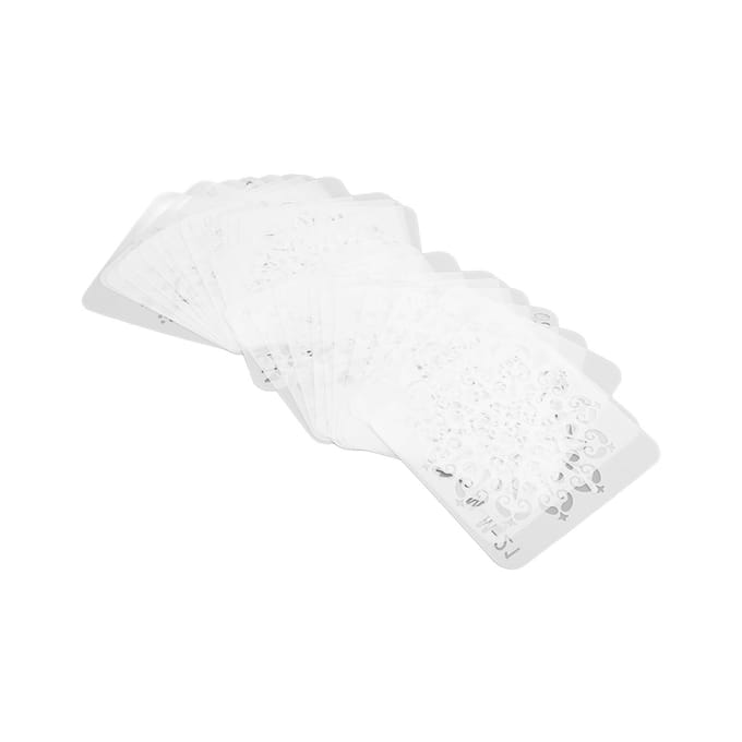 24 stuks Mandala Stencil 24 Stijlen Hol DIY Schildersjabloon voor Meubels Steen Hout white
