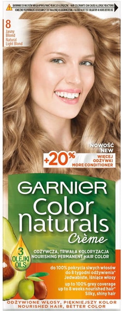 Color Naturals haarverf 8 Licht blond 1pc