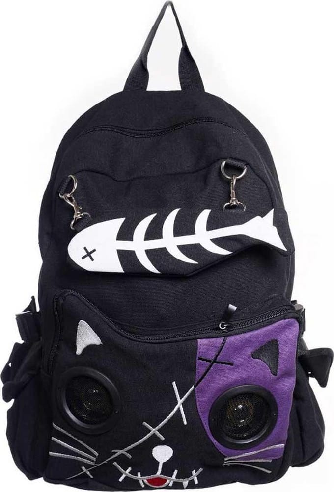 Banned Rugtas Kitty speaker Zwart/Paars
