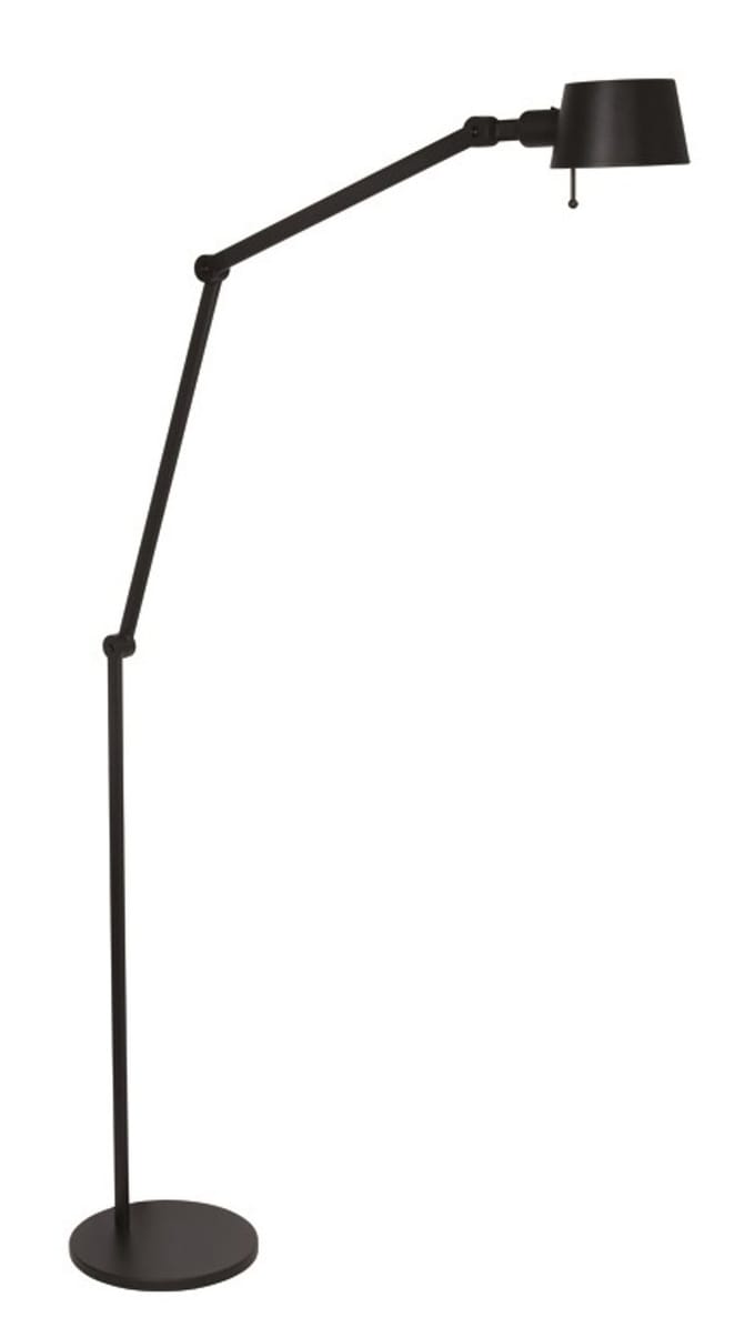 Freelight Vloerlamp Sovrano Zwart 1 Lichts 2 Armen
