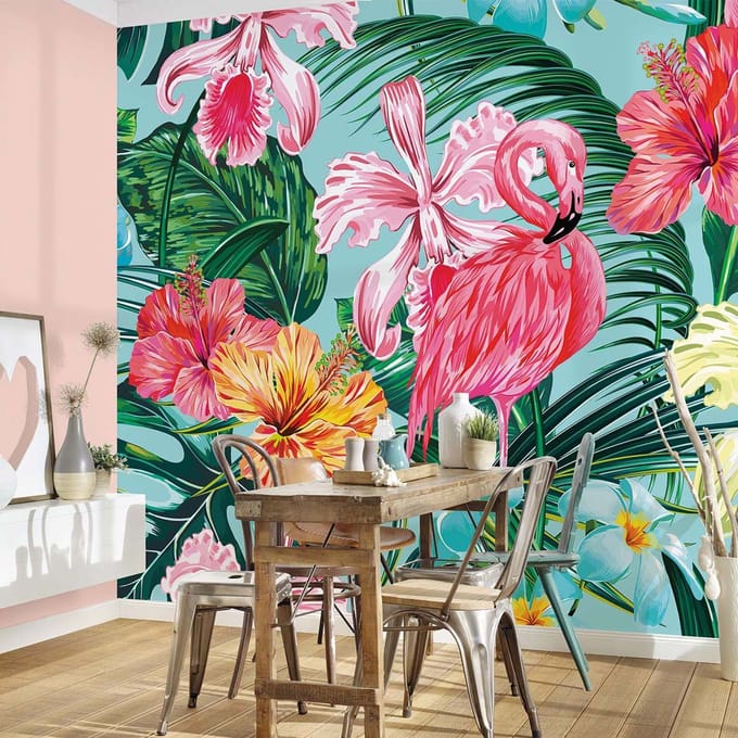 Fotobehang FlamingoArt1 DD118564 A.S. Création Designwalls | Goedkoop fotobehang