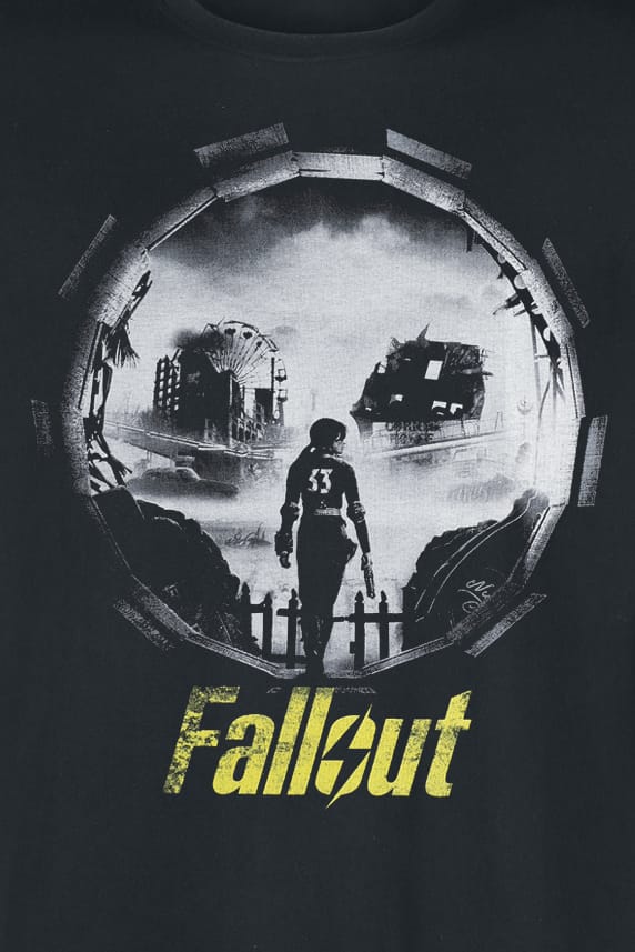 Fallout - Gaming T-shirt - Vault 33 - Into The Wasteland - S tot XXL - voor Mannen - zwart