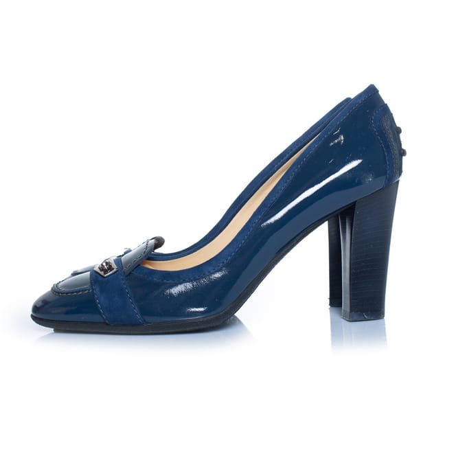 Tod's, leren loafers met lakafwerking