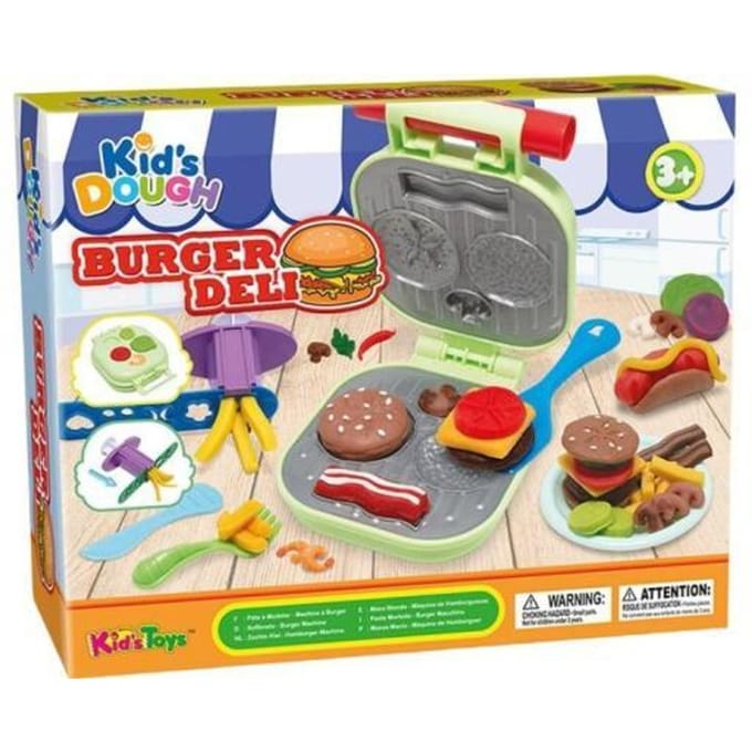 Kid'Sdough Hobbydoos, 's Dough, Burger set, incl 4x56gr potjes Klei