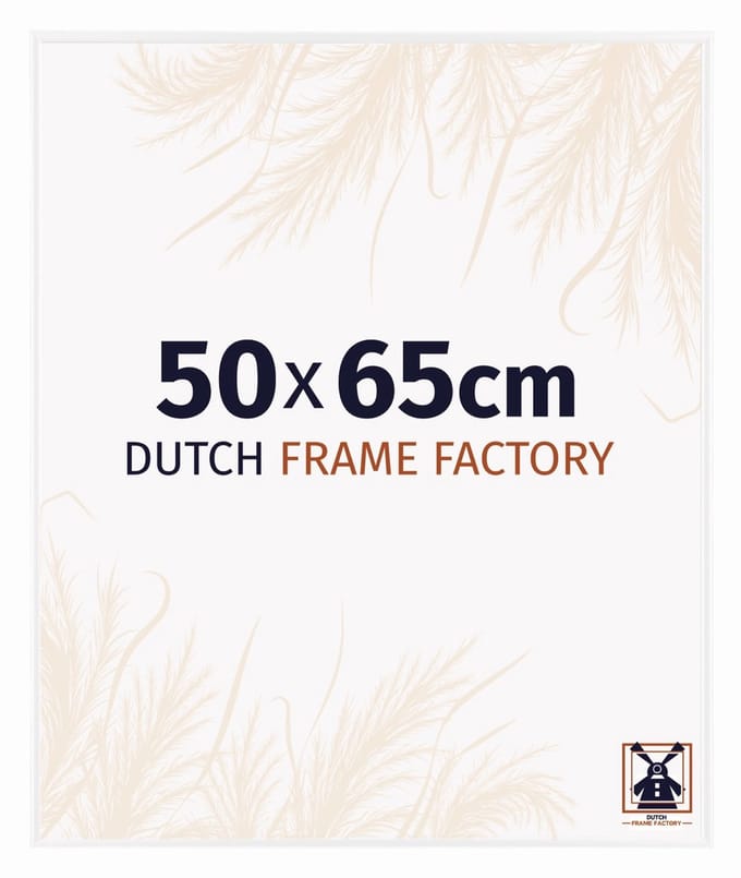 Fotolijst 50x65 cm - Kunststof - Wit Hoogglans - Easy