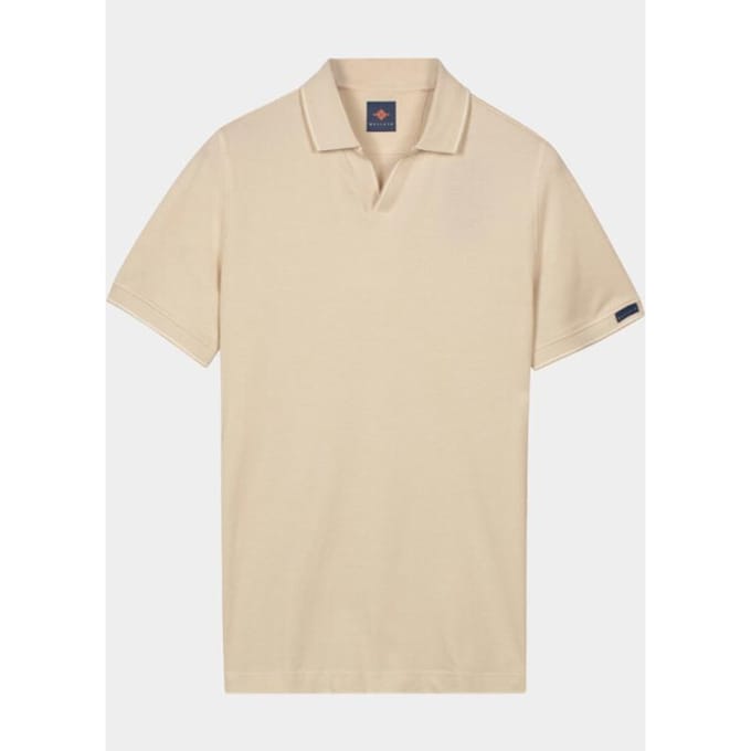 Baileys Polo No-Button Closure Two-Tone Oxford Piqué Shell / male