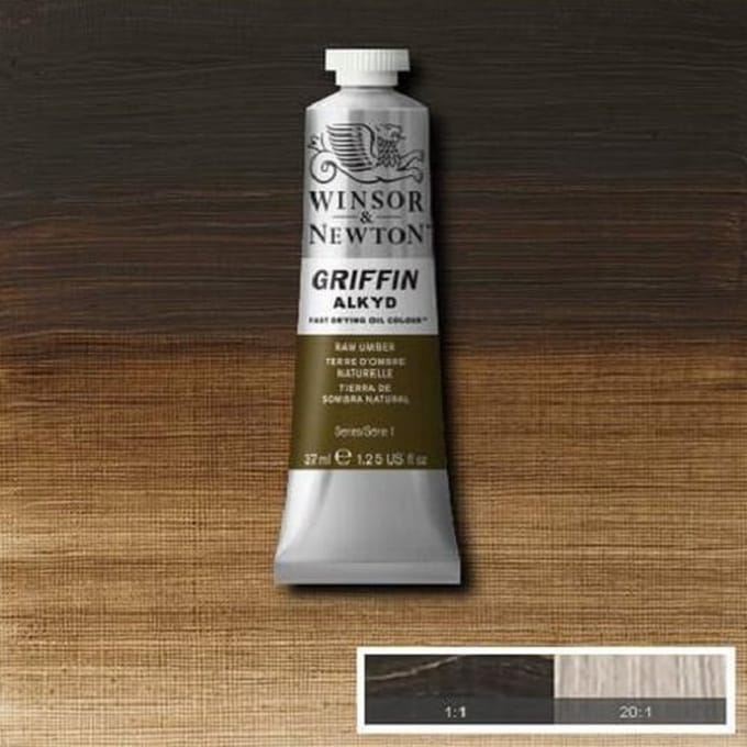 Winsor & Newton Griffin Alkyd Olieverf 37ML Raw Umber 554