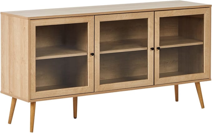 ALBANY - Sideboard met 3 deuren - Lichthout - Vezelplaat