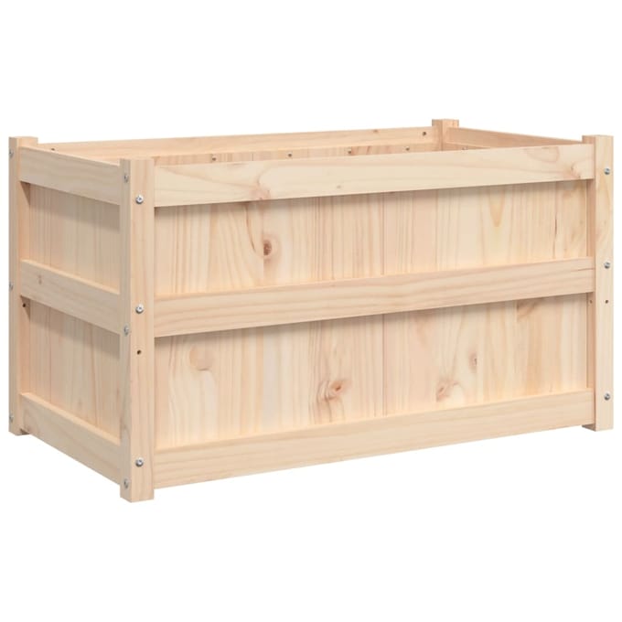 vidaXL - Plantenbak - 90x50x50 - cm - massief - grenenhout