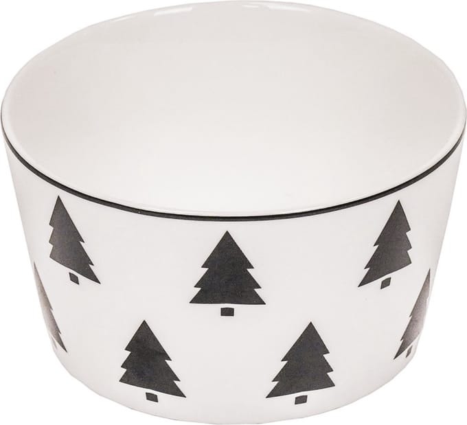Housevitamin Schaal Kerstboom Newbone China 9x9x5cm Zwart/Wit