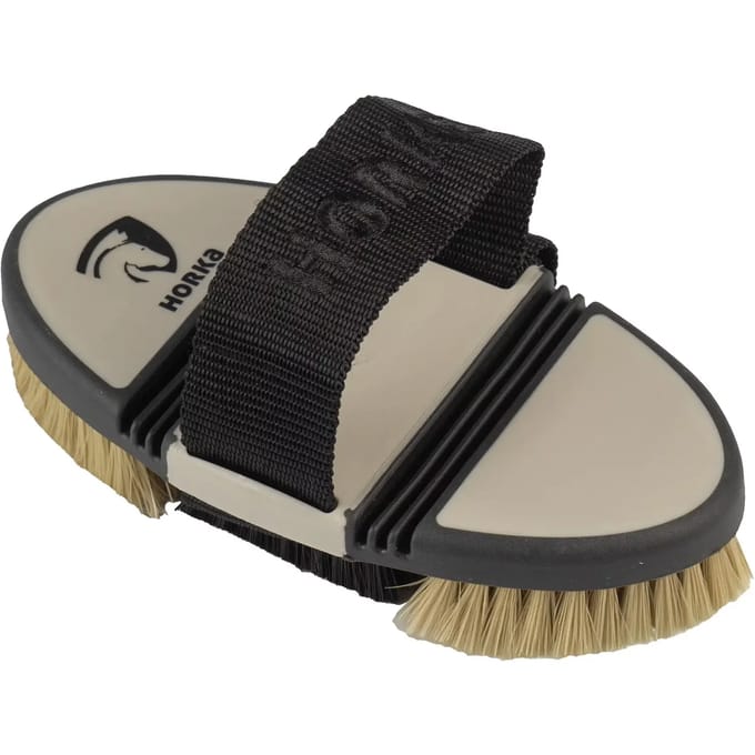 Horka Flexi Borstel Zacht Soft Grip Beige/Zwart - ONE