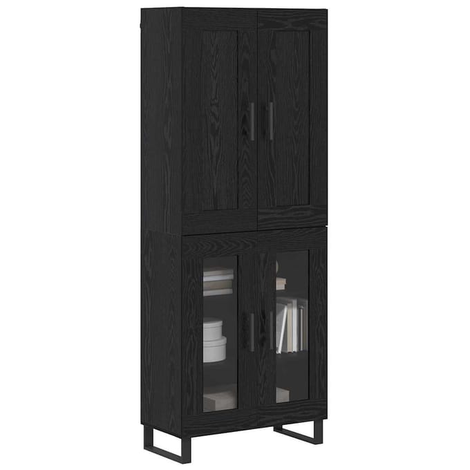 vidaXL - Highboard - 2 - st - Zwart - Eiken - 69,5 - x - 34 - x - 180 - cm