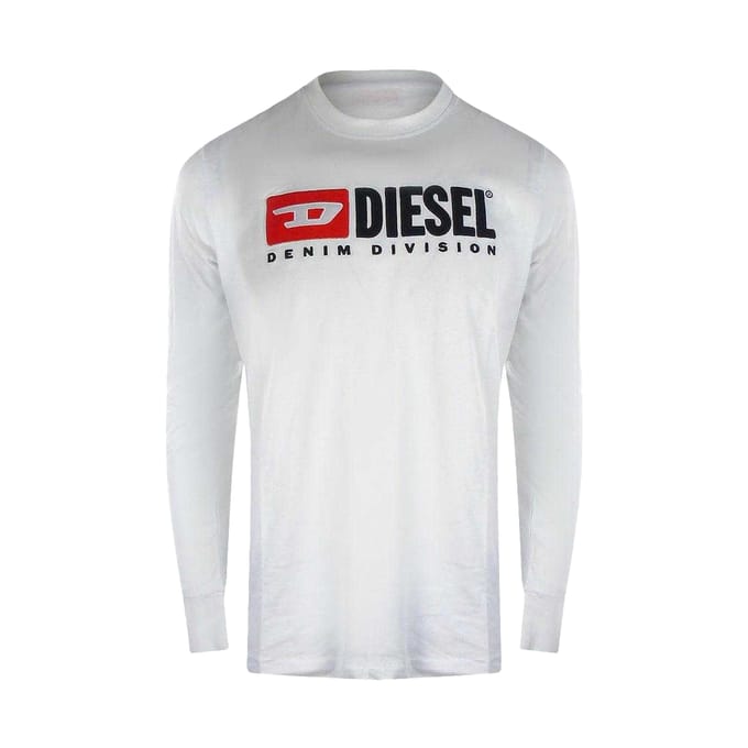 Diesel Heren Divisie Katoen T-Shirt (Wit)