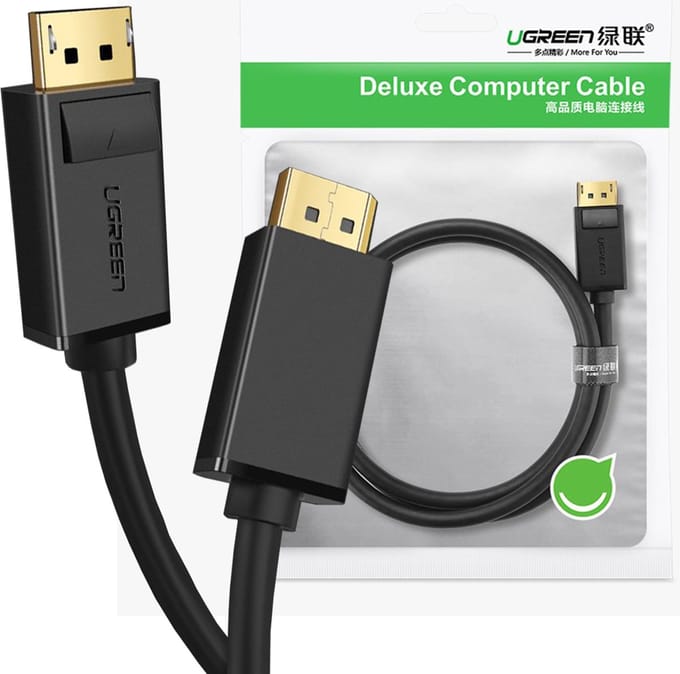 UGREEN unidirectional DisplayPort to HDMI Cable 4K 30Hz 32 AWG 1.5m Black (DP101 10239)