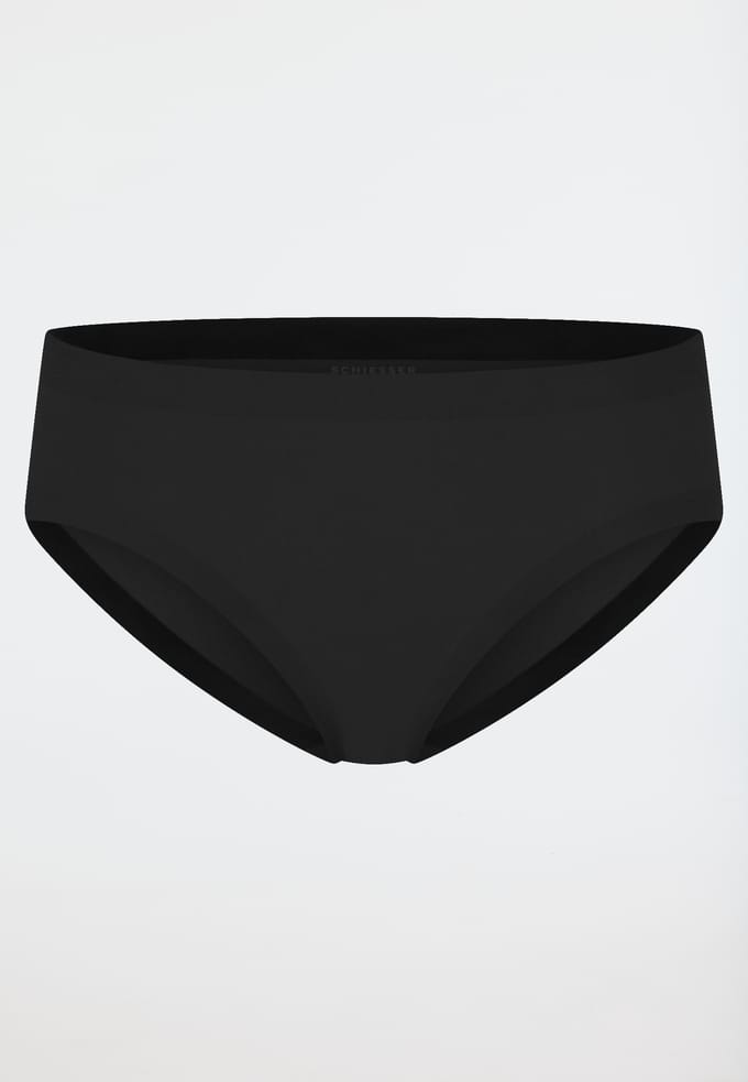 Schiesser Slip naadloos - Invisible Cotton Dames Onderbroek - zwart