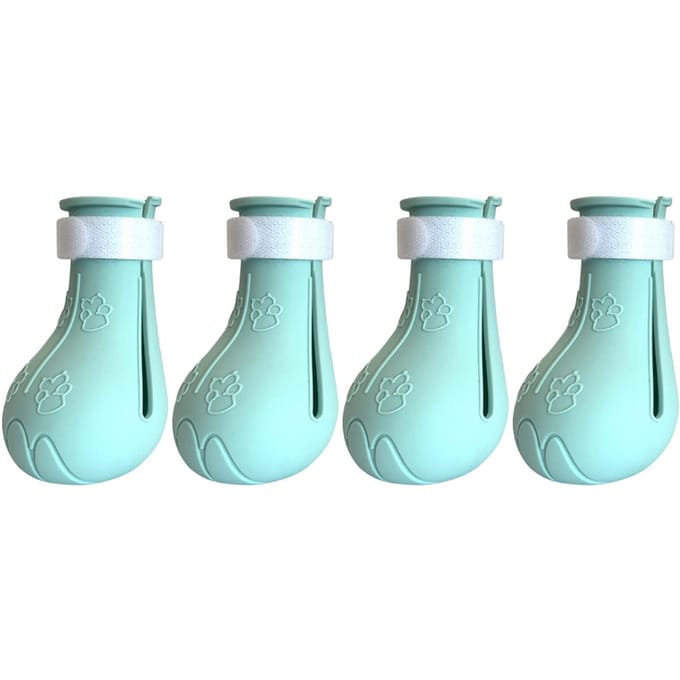 Lot de 4 couvre-pieds de chat multifonctions en silicone pour éviter les rayures et les griffes de chat réglables vert
