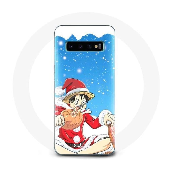 Coque pour Samsung Galaxy S10 Edge Anime One Piece Luffy Le jour de Noël 2023