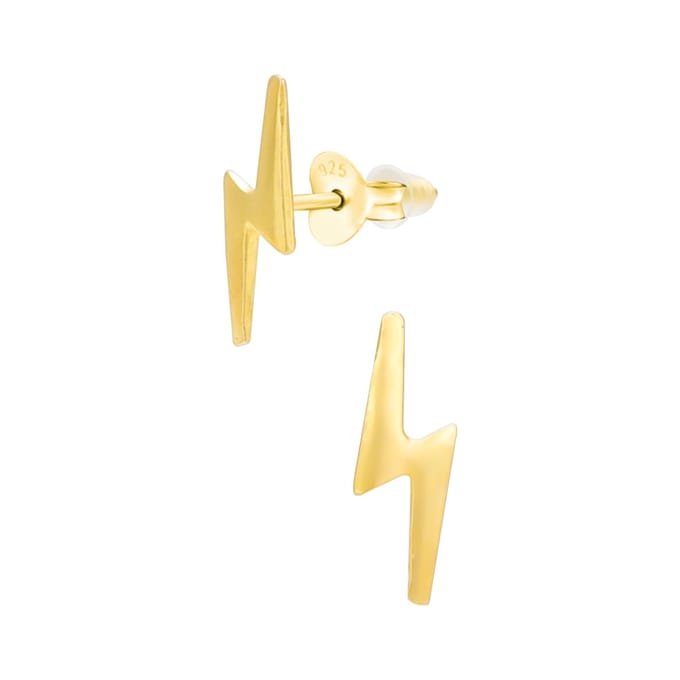 WeLoveSilver Oorstekers Dames Bliksemschicht - Goud - 6 x 6 mm