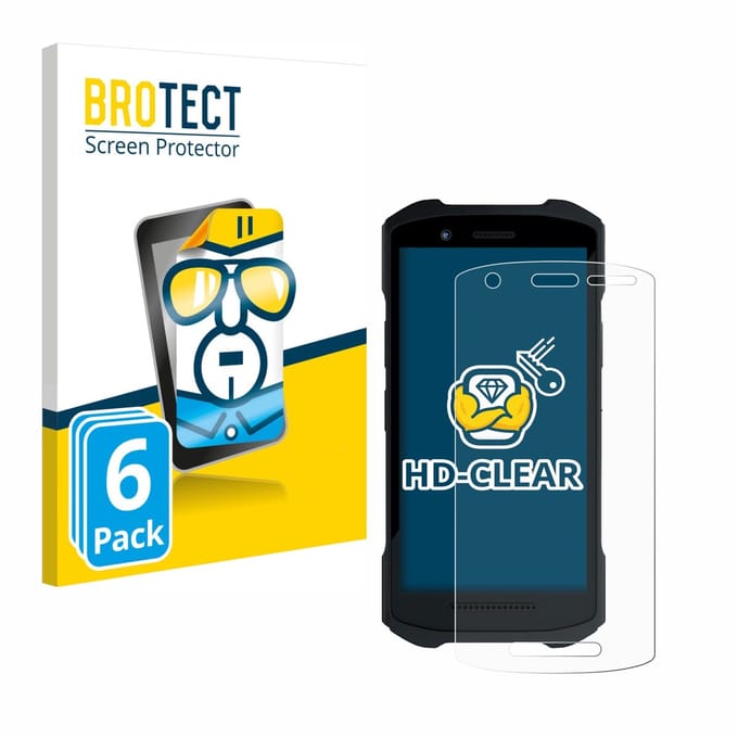 BROTECT - Screenprotector voor Zebra TC21/ TC26 - Folie Beschermfolie transparant 6 Stuks