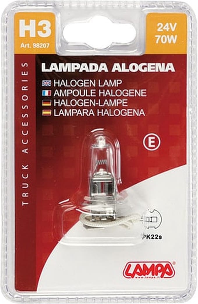 H3 lamp - 24 Volt - 70 Watt - 1 stuks - PK22s