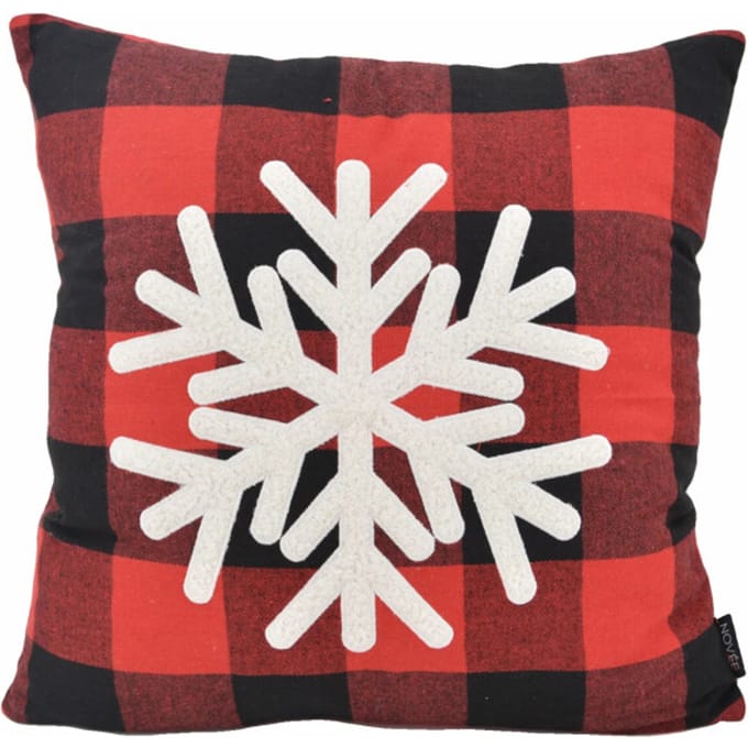 NOVÉE Sierkussen snow kerst ruit | 45 x 45 cm | katoen