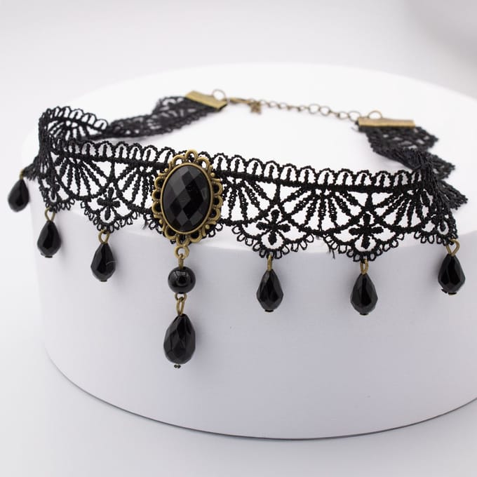 Choker voor Dames - Emo Ketting met Stenen - Gothic Sieraden & Accessoires - Pax Amare