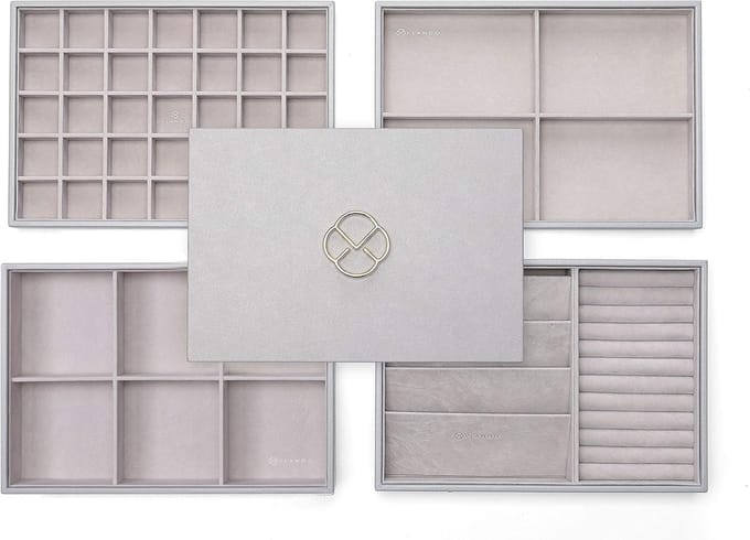 Sieradentrays Stapelbaar Organiser voor Juwelen met Grote Capaciteit en Multifunctioneel Design