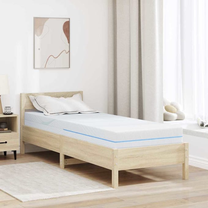 vidaXL - Matras - Medium - stevig - 80 - x - 200 - cm - Wit