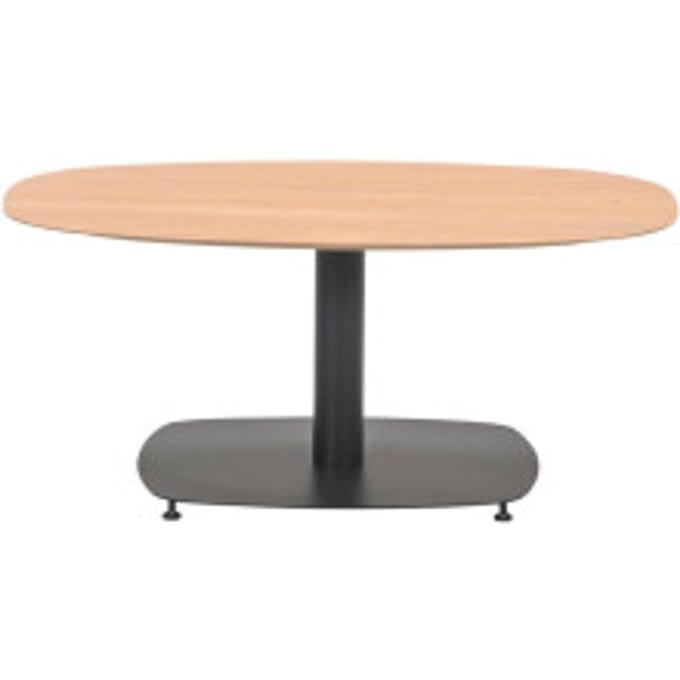 Garden Impressions Leon bijzettafel aluminium carbon black-light teak look-100x70 cm