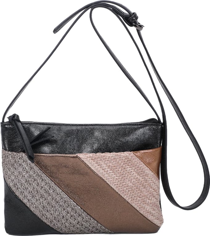 Ines Delaure - Paris - crossbody handtas dames - instelbare riem zwart